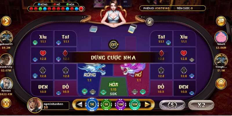 Các nữ Dealer nóng bỏng, quyến rũ chỉ có tại Game Rồng Hổ DA88